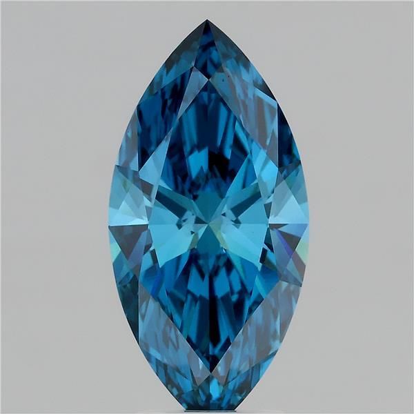 Marquise Fancy Vivid Blue Lab-grown Diamond 3.58ct VS1 loose diamond