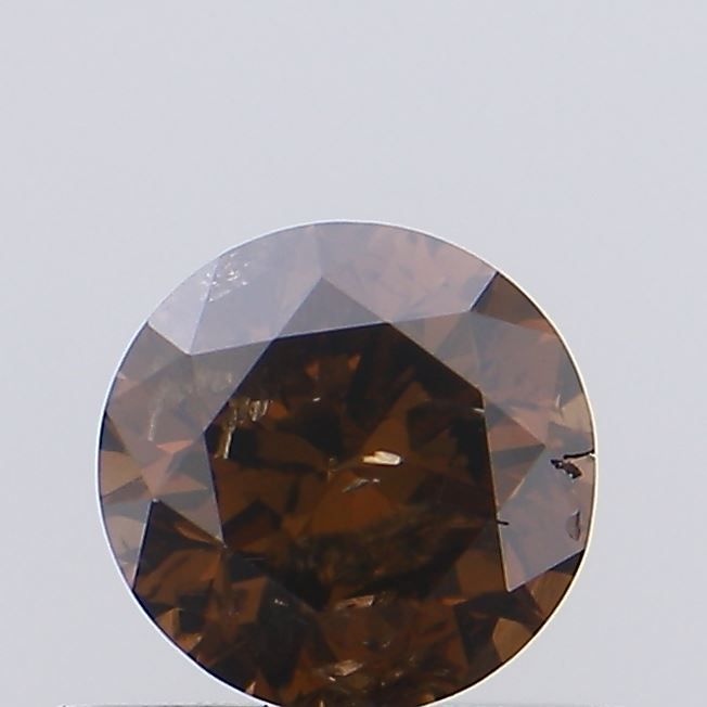 Round Fancy Reddish Brown Natural Diamond 0.4ct I2 loose diamond