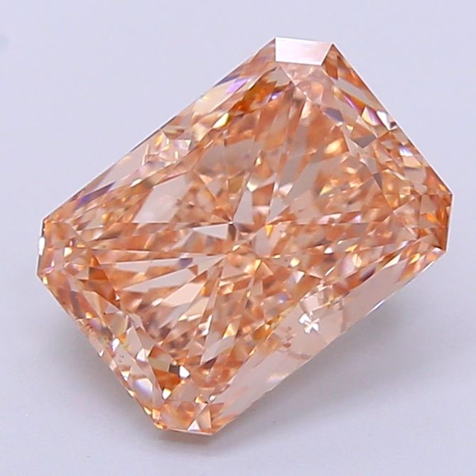 Radiant Fancy Pinkish Brown Lab-grown Diamond 3.07ct VVS2 loose diamond
