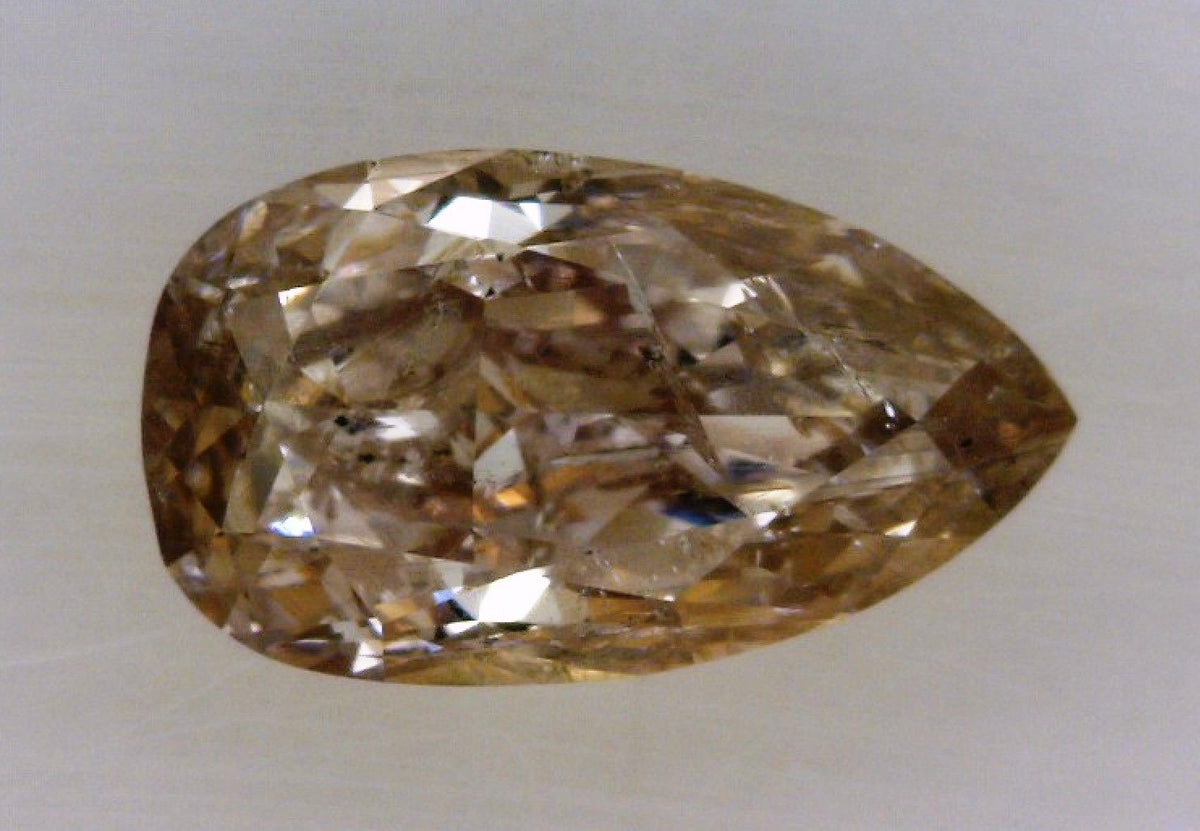 Pear Fancy Brownish Pink Natural Diamond 0.3ct loose diamond