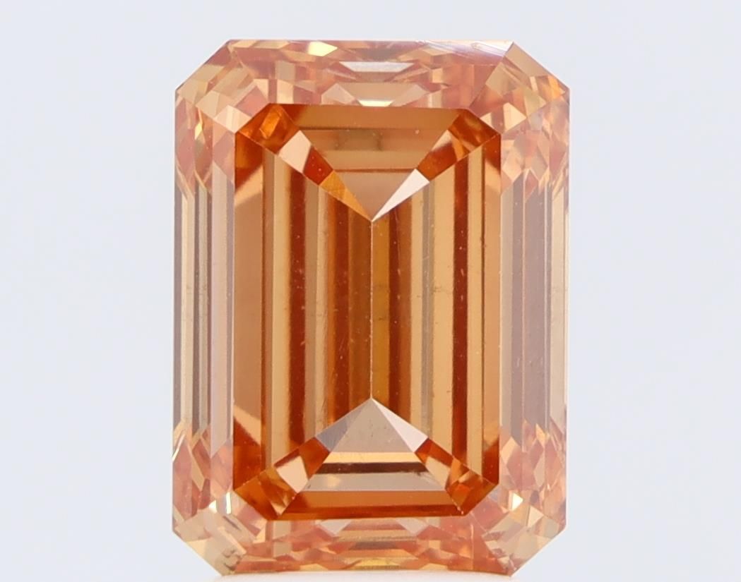 Emerald Fancy Orange Lab-grown Diamond 3.53ct VS1 loose diamond