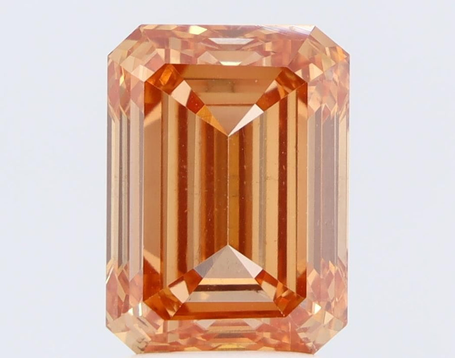 Emerald Fancy Orange Lab-grown Diamond 3.53ct VS1 loose diamond