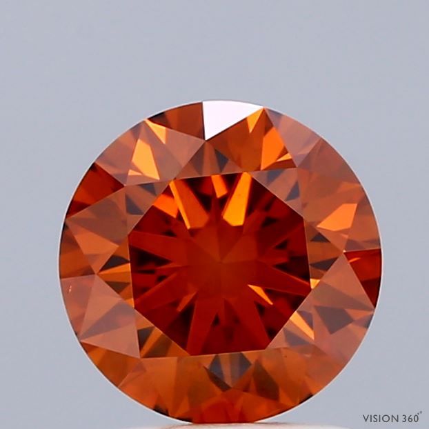 Round Fancy Intense Brownish Orange Lab-grown Diamond 1.5ct VS1 loose diamond