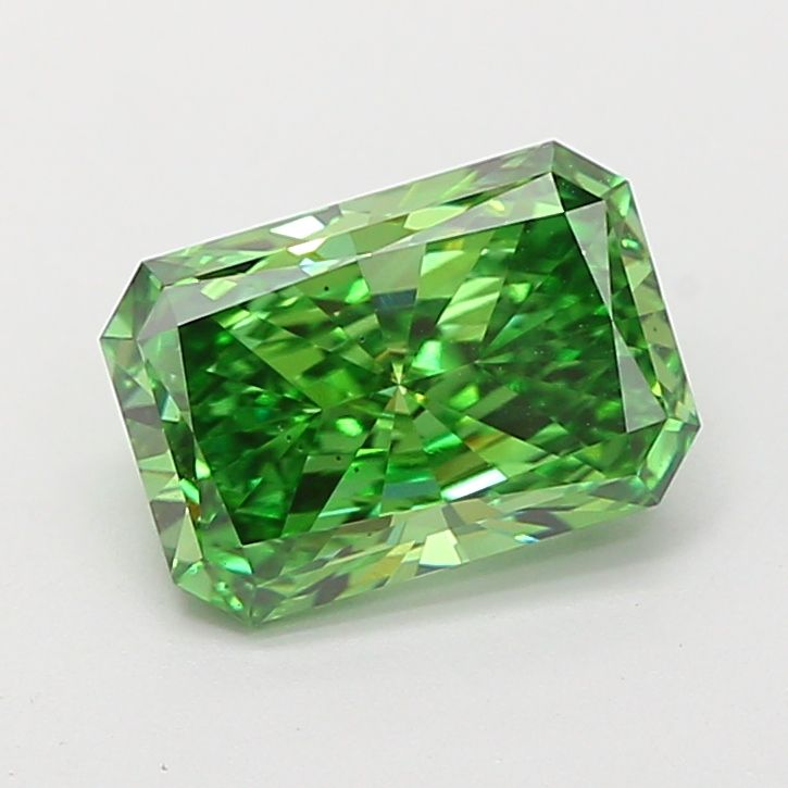 Radiant Fancy Vivid Green Lab-grown Diamond 2.06ct VS2 loose diamond