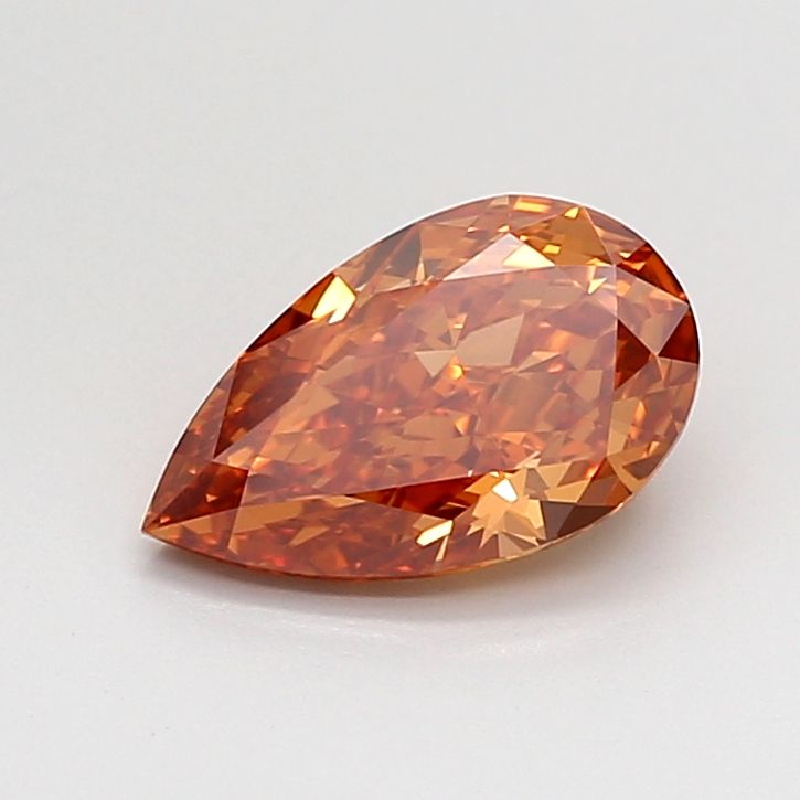 Pear Fancy Vivid Orange Lab-grown Diamond 1.2ct VVS2 loose diamond