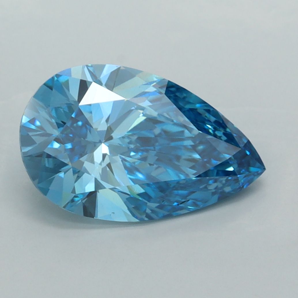 Pear Fancy Vivid Blue Lab-grown Diamond 2.54ct VVS2 loose diamond
