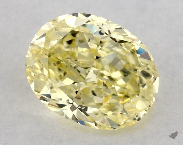 Oval Fancy Yellow Natural Diamond 0.86ct SI2 loose diamond