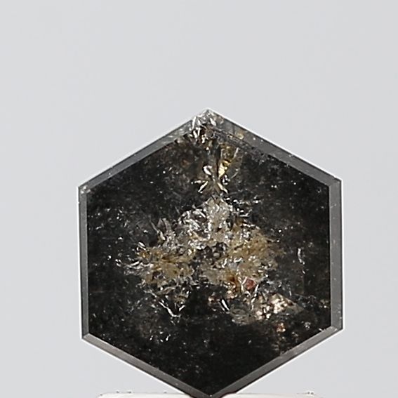 Hexagonal Salt And Pepper Natural Diamond 1.42ct VVS2 loose diamond