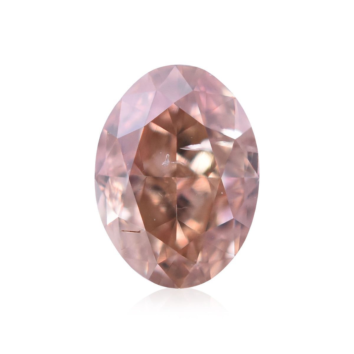 Oval Fancy Orangey Pink Natural Diamond 0.31ct I1 loose diamond