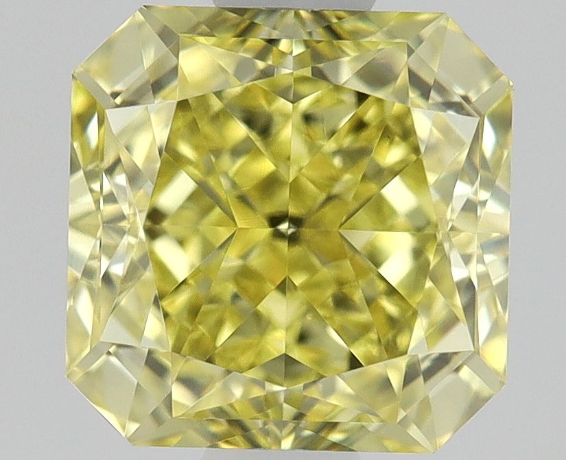Square Radiant Fancy Intense Yellow Natural Diamond 1.27ct VS2 loose diamond