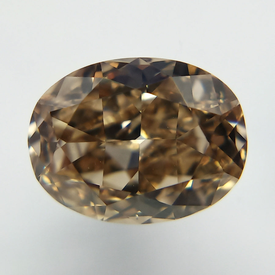 Oval Fancy Dark Yellowish Brown Natural Diamond 1.03ct VS1 loose diamond
