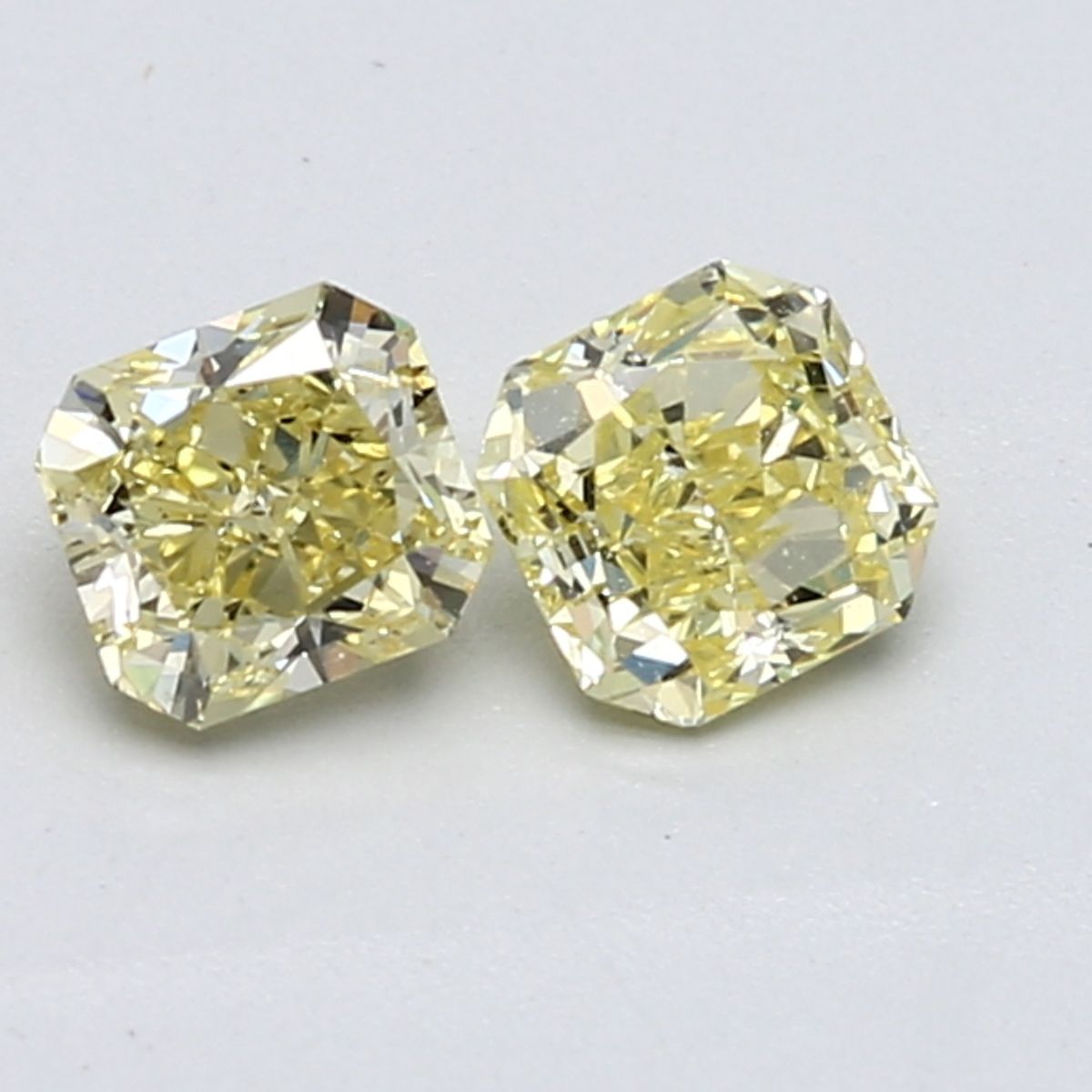 Radiant Fancy Intense Yellow Natural Diamond 0.51ct VS2 loose diamond