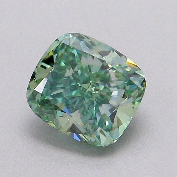 Cushion Fancy Vivid Green Lab-grown Diamond 1.1ct VVS1 loose diamond