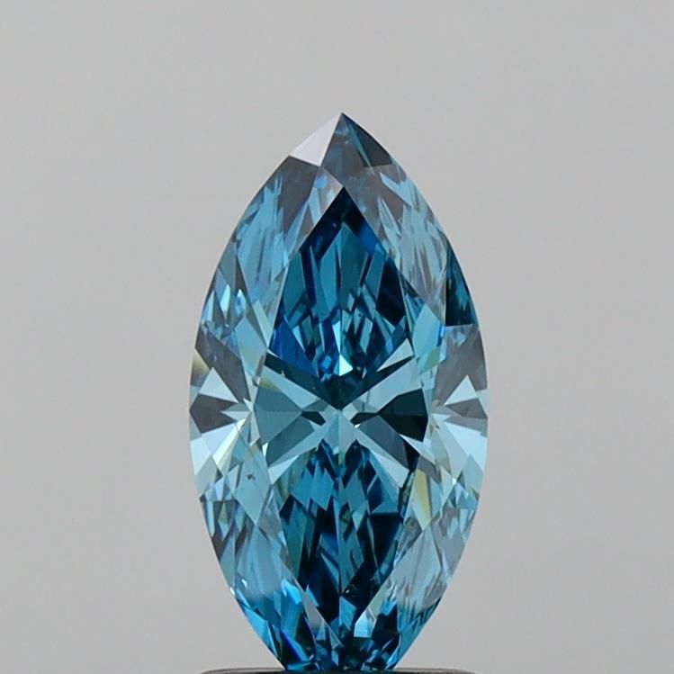 Marquise Fancy Vivid Blue Lab-grown Diamond 1.07ct VS2 loose diamond
