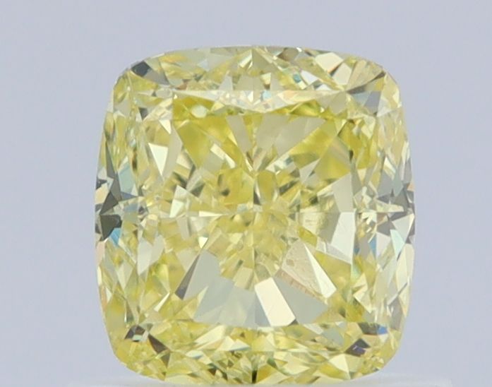 Cushion Fancy Intense Yellow Natural Diamond 0.88ct VS2 loose diamond