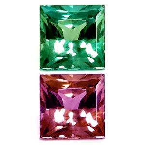 Square Green Alexandrite 0.1ct loose gemstone
