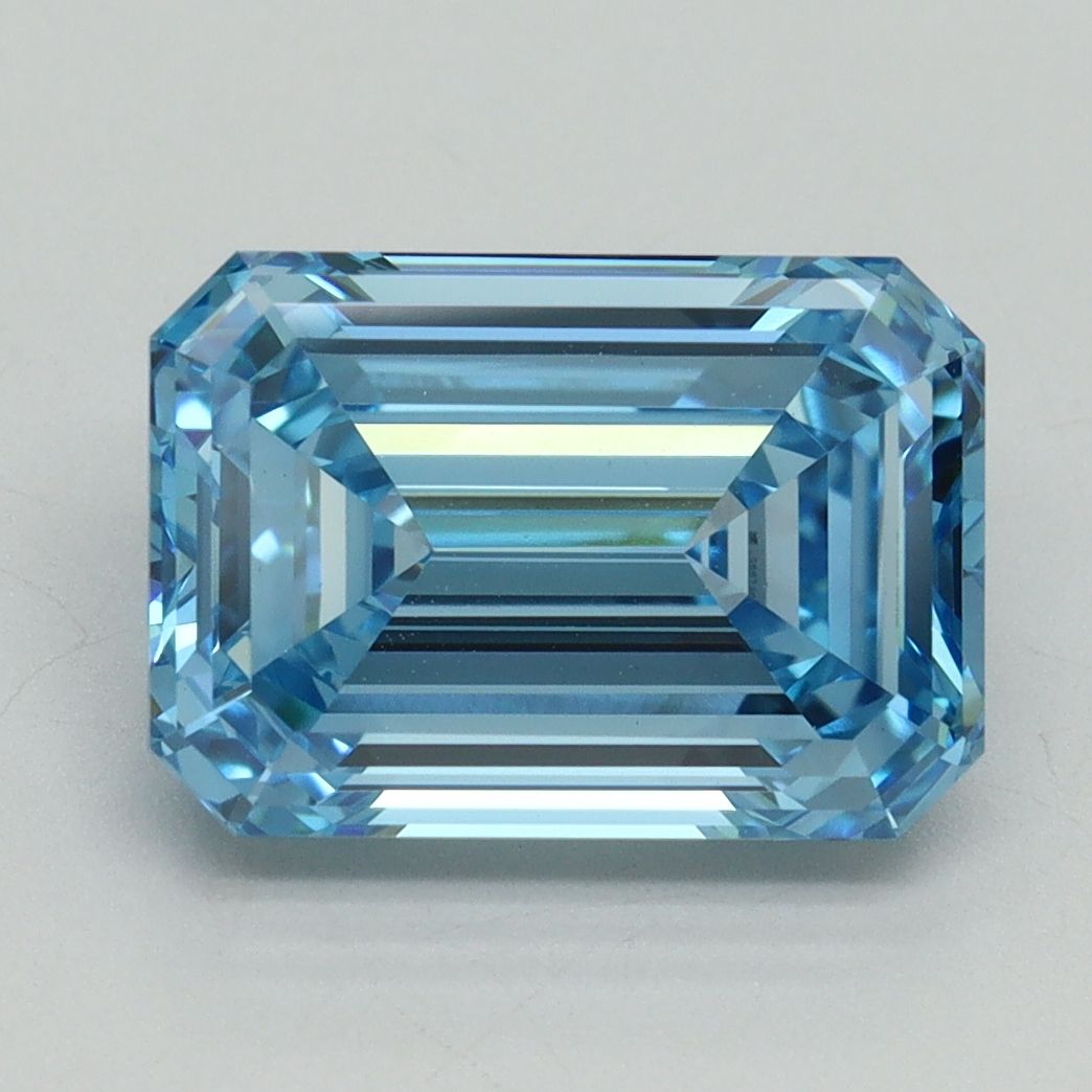 Emerald Fancy Vivid Blue Lab-grown Diamond 4.18ct VVS2 loose diamond