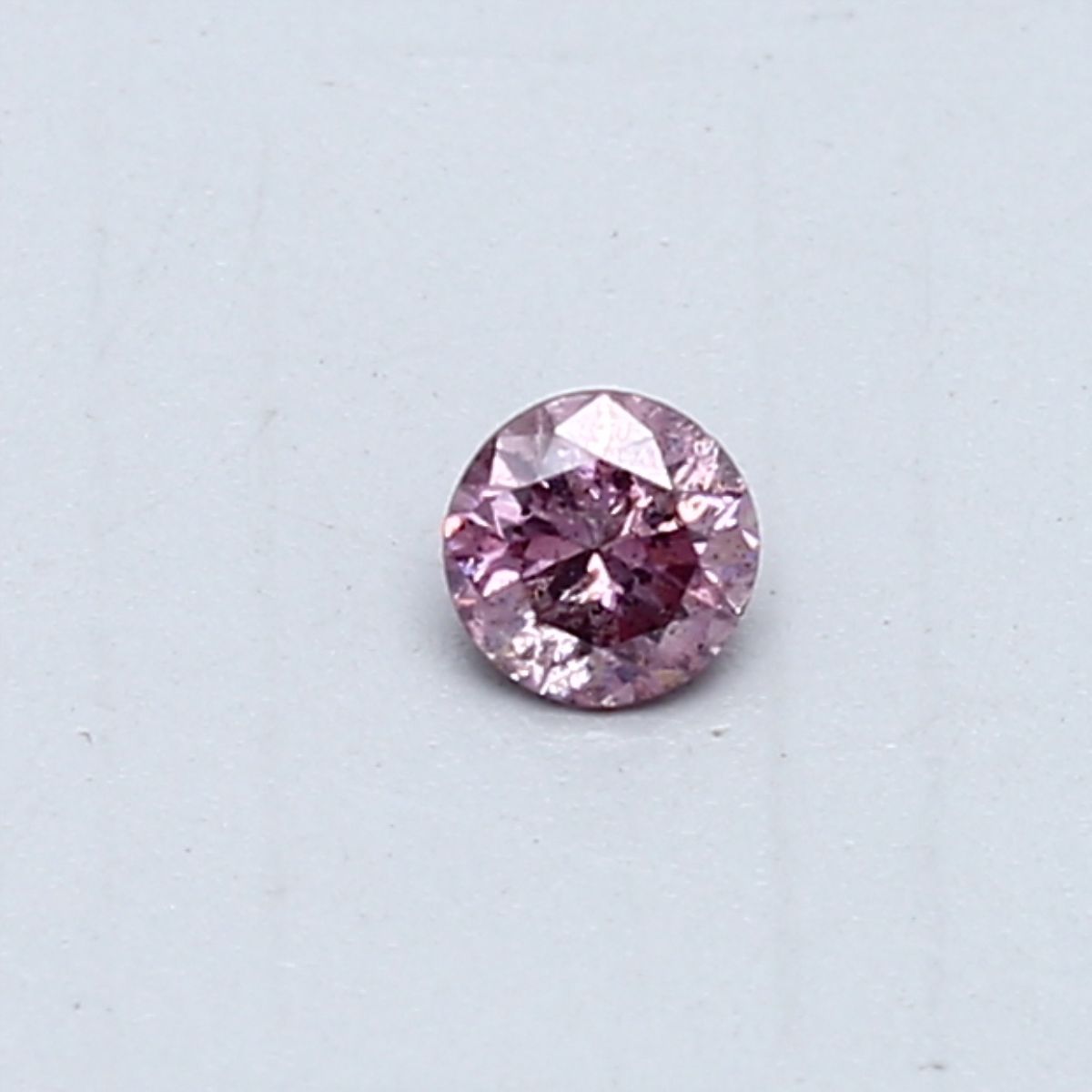 Round Fancy Intense Purplish Pink Natural Diamond 0.12ct I1 loose diamond