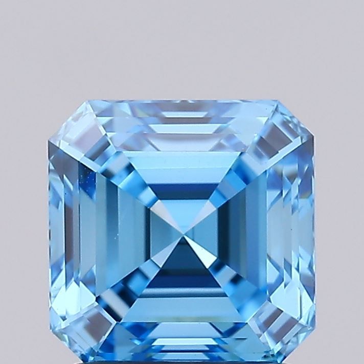 Square Emerald Fancy Vivid Blue Lab-grown Diamond 1.55ct VS1 loose diamond