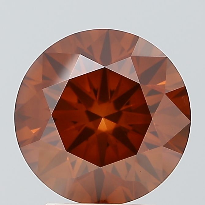 Round Fancy Deep Orange Lab-grown Diamond 2.53ct VS1 loose diamond