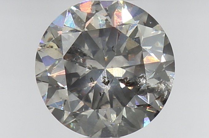 Round Fancy Dark Gray Natural Diamond 0.7ct loose diamond