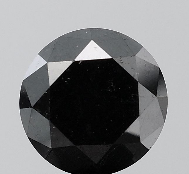 Round Black Natural Diamond 2.54ct VS1 loose diamond