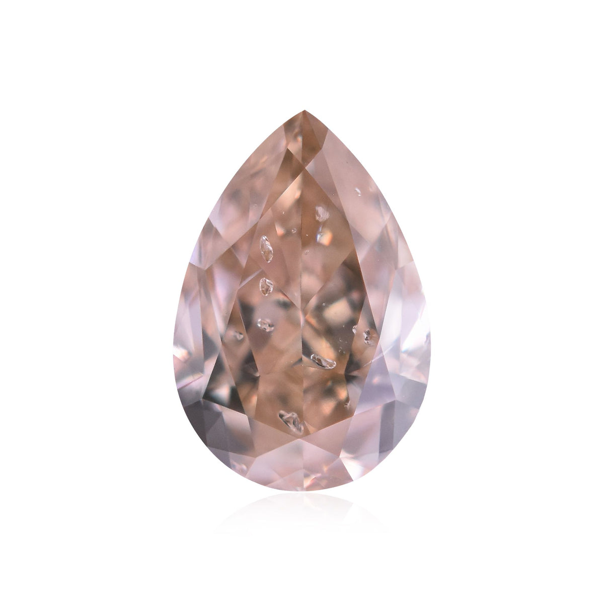 Pear Fancy Brown Orange Natural Diamond 0.38ct loose diamond