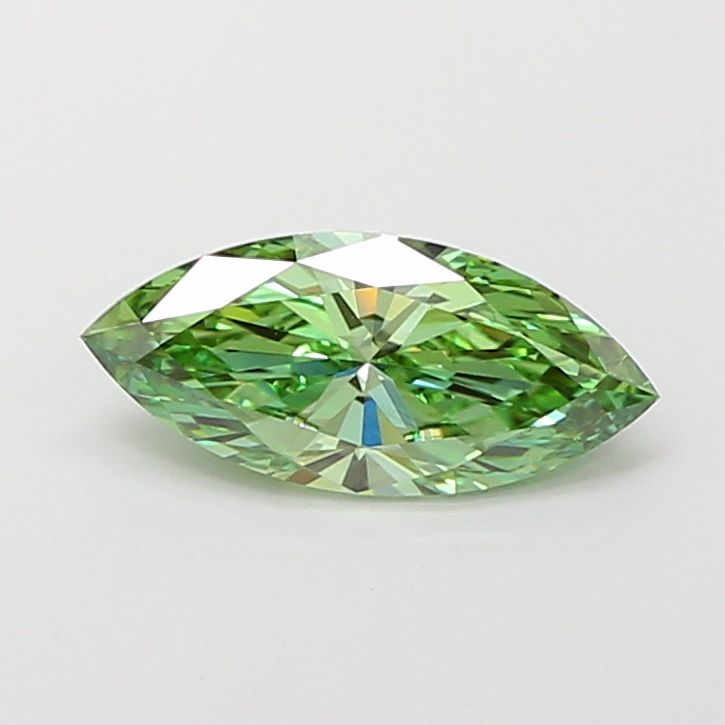 Marquise Fancy Vivid Green Lab-grown Diamond 1.21ct VVS2 loose diamond