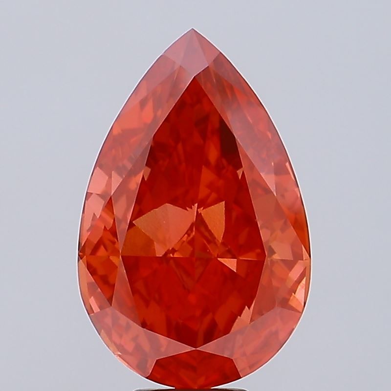 Pear Fancy Vivid Red Lab-grown Diamond 11.03ct VVS2 loose diamond