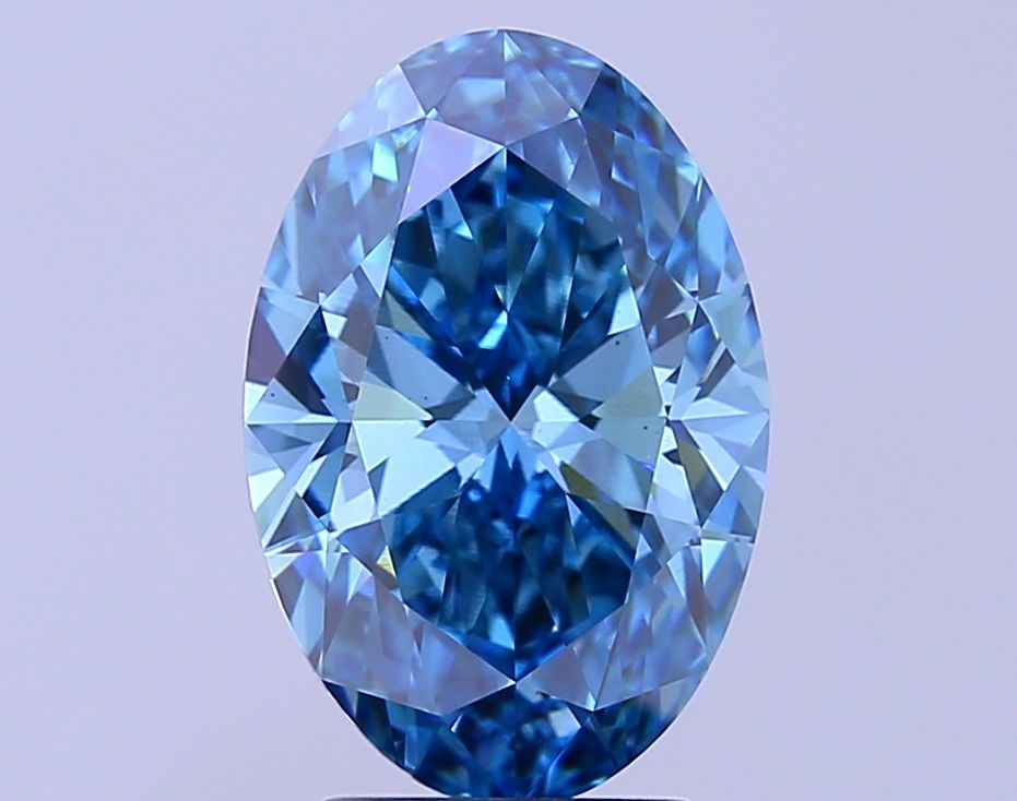 Oval Fancy Vivid Blue Lab-grown Diamond 3.72ct VS2 loose diamond