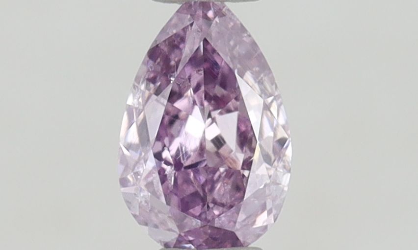 Pear Fancy Intense Pink Purple Natural Diamond 0.3ct I1 loose diamond