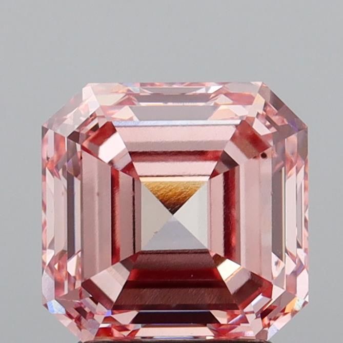 Asscher Fancy Intense Pink Lab-grown Diamond 3.02ct VS2 loose diamond