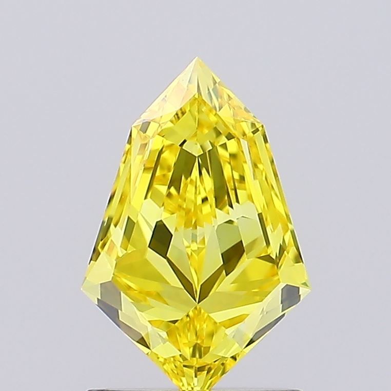 Hexagonal Fancy Vivid Yellow Lab-grown Diamond 1.01ct VVS2 loose diamond