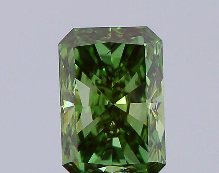 Radiant Fancy Vivid Green Lab-grown Diamond 0.99ct VS2 loose diamond