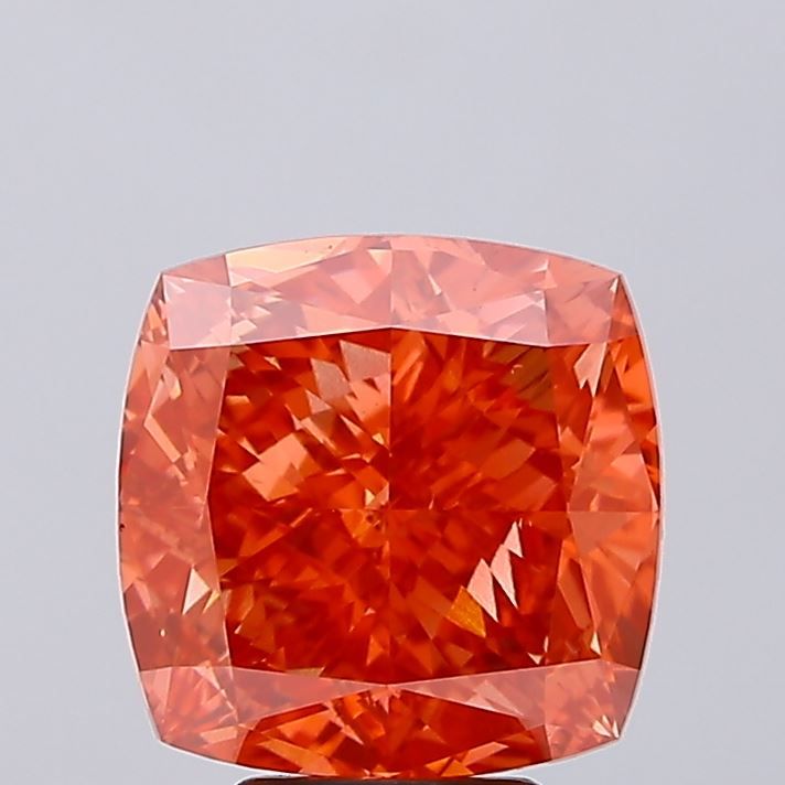 Cushion Fancy Vivid Red Lab-grown Diamond 6.35ct VS1 loose diamond