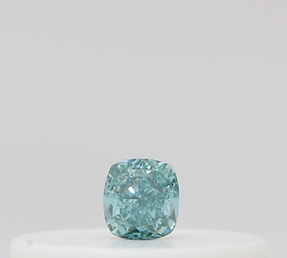 Cushion Fancy Intense Blue Green Natural Diamond 0.05ct loose diamond