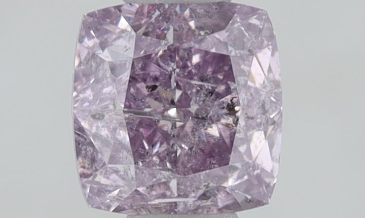 Cushion Fancy Intense Pink Purple Natural Diamond 0.5ct I2 loose diamond