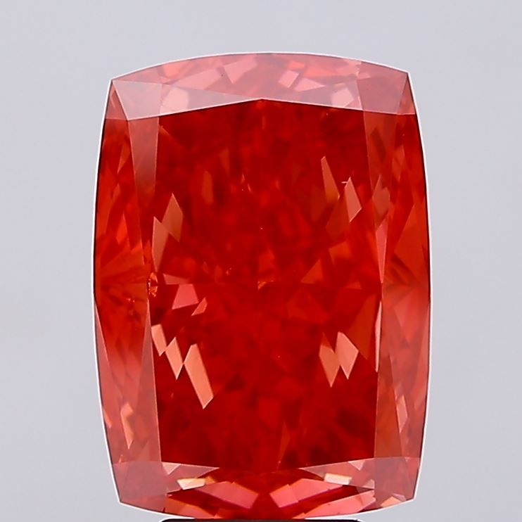 Cushion Fancy Vivid Red Lab-grown Diamond 7.21ct VS1 loose diamond