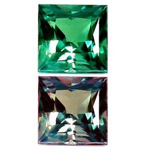 Square Green Alexandrite 0.11ct loose gemstone