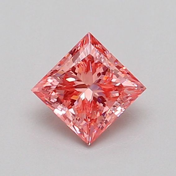 Princess Fancy Vivid Pink Lab-grown Diamond 0.56ct VS1 loose diamond