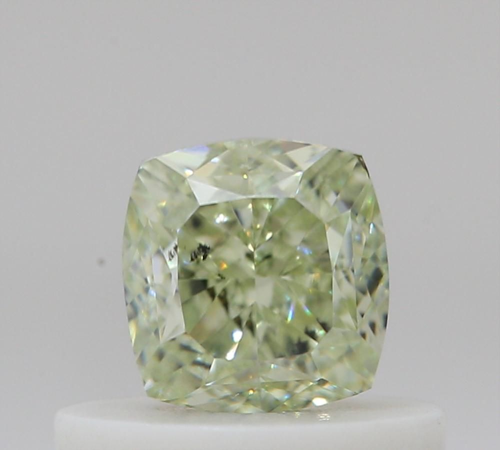 Cushion Fancy Yellow Green Natural Diamond 0.49ct SI2 loose diamond