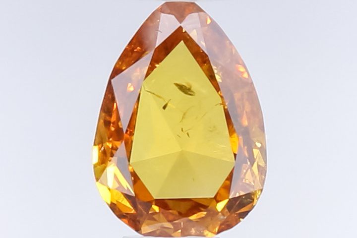Pear Fancy Deep Yellow Orange Natural Diamond 0.37ct loose diamond