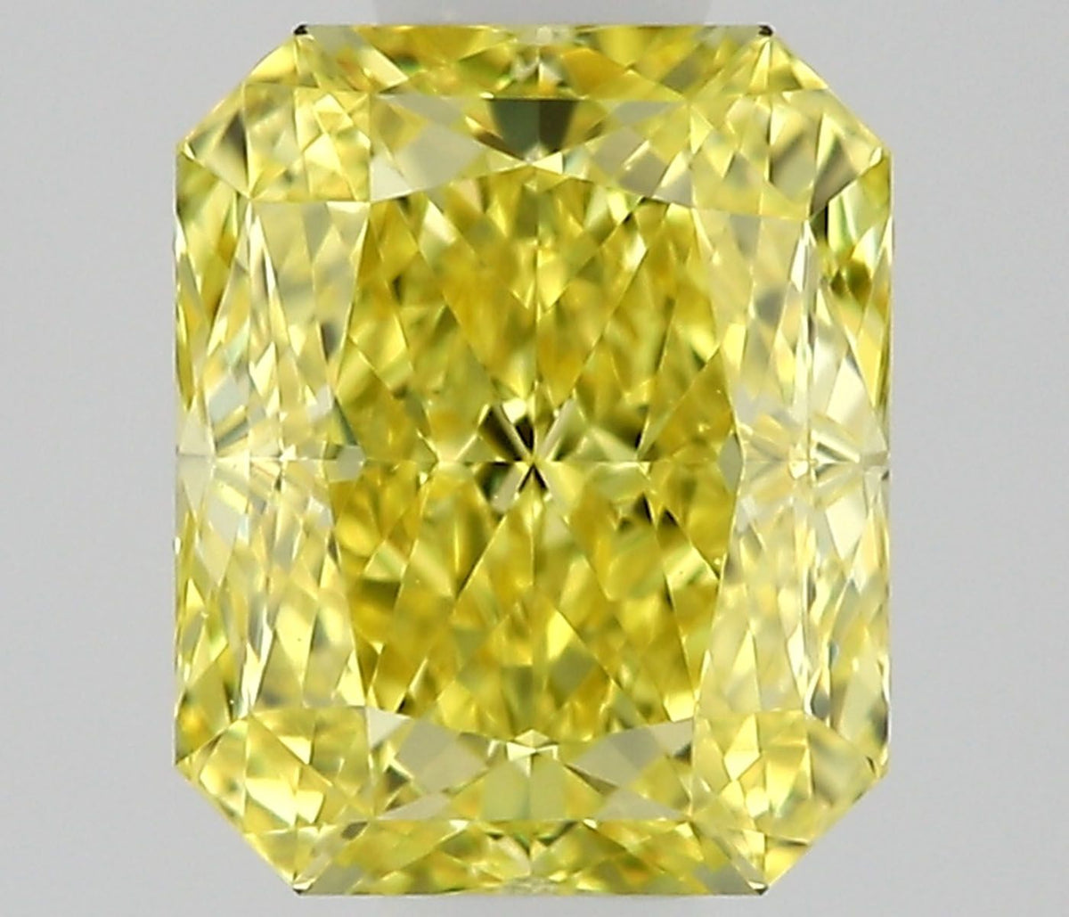 Radiant Fancy Vivid Yellow Natural Diamond 0.7ct VVS2 loose diamond