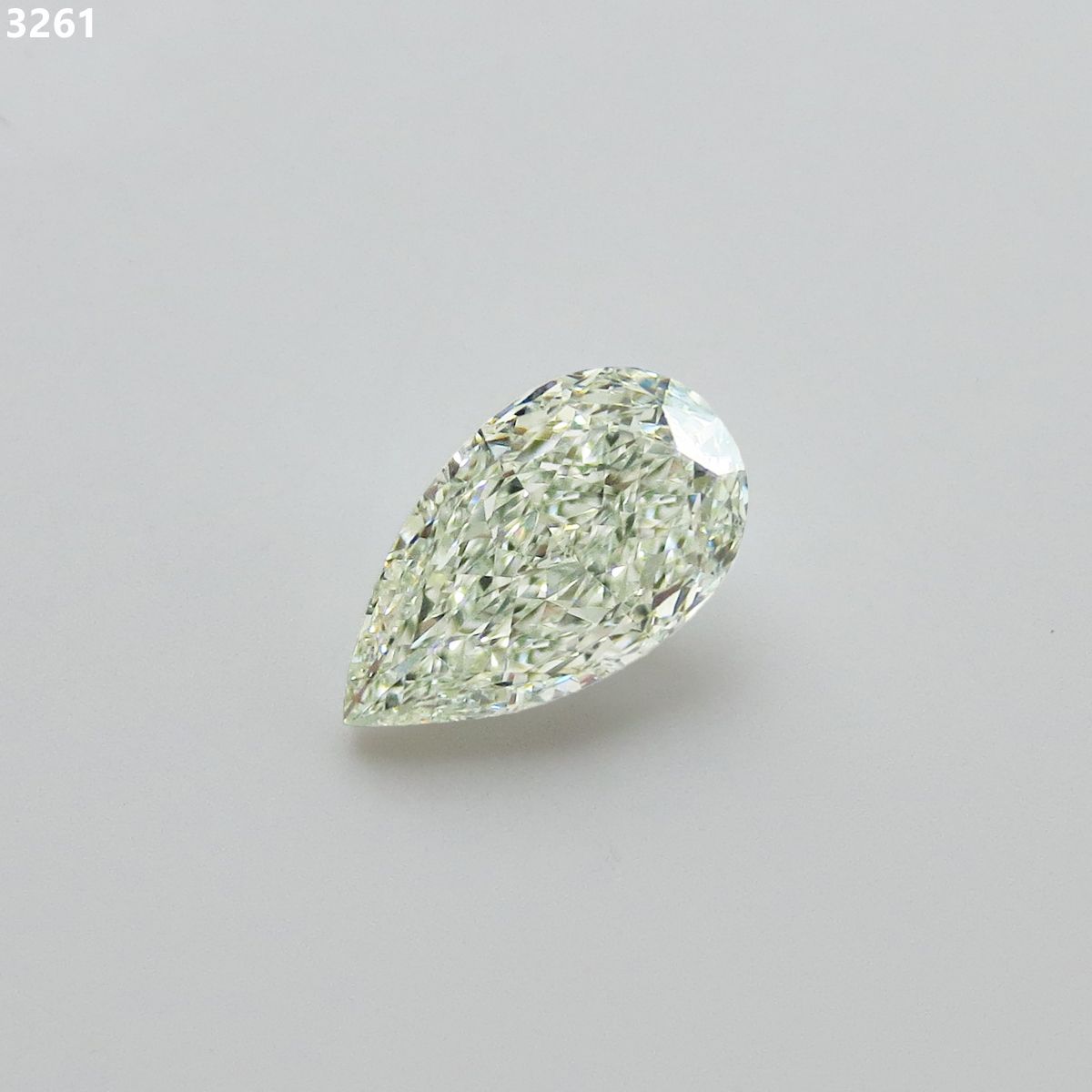 Pear Faint Green Natural Diamond 1.08ct VVS2 loose diamond