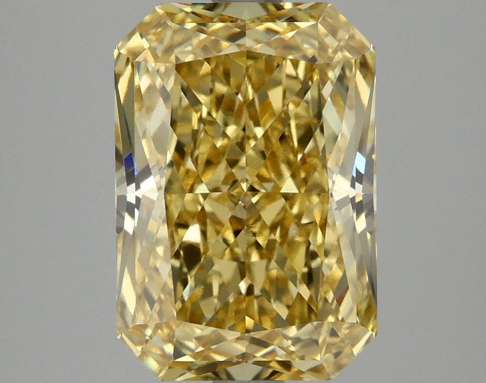 Radiant Fancy Vivid Yellow Lab-grown Diamond 4.1ct VVS2 loose diamond