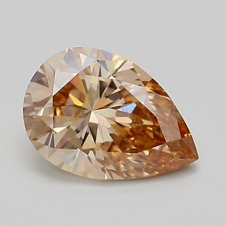 Pear Fancy Light Brown Lab-grown Diamond 1.1ct VS1 loose diamond