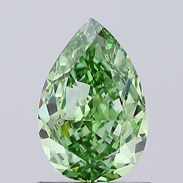 Pear Fancy Vivid Green Lab-grown Diamond 1.13ct VVS2 loose diamond