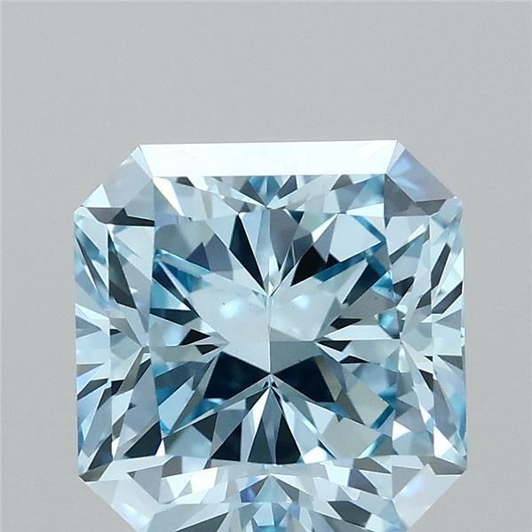Square Radiant Fancy Vivid Blue Lab-grown Diamond 3.01ct VS1 loose diamond