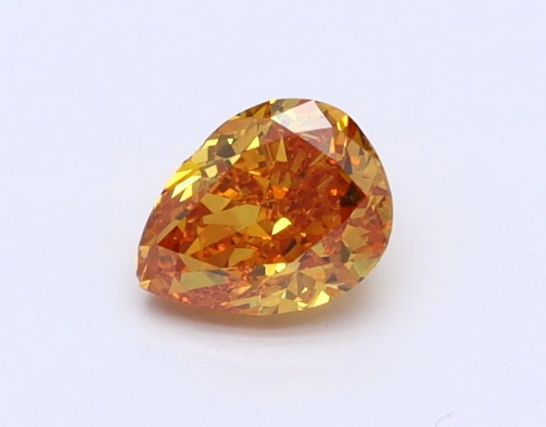 Pear Fancy Deep Yellowish Orange Natural Diamond 0.31ct SI2 loose diamond