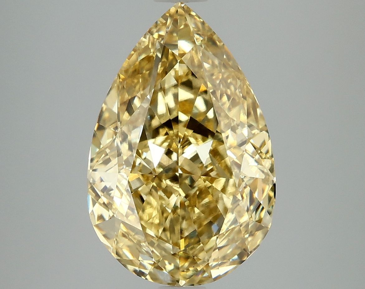 Pear Fancy Intense Yellow Lab-grown Diamond 5.06ct VS1 loose diamond